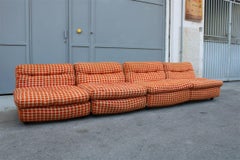 B&B Italia Mario Bellini Amanta Modular Sofà Italian Design Orange White Resin