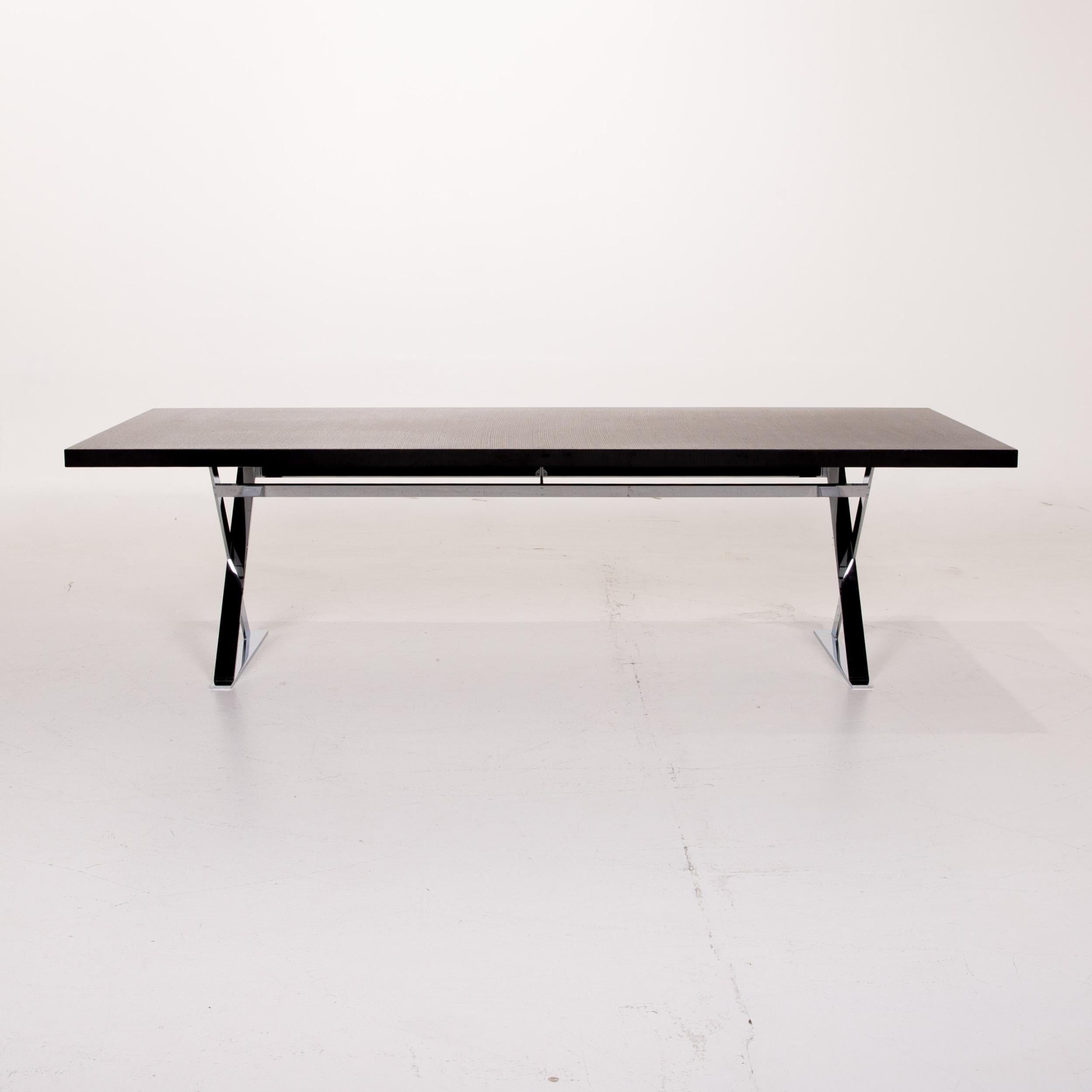 B&B Italia Max Wood Table Black Dining Table Steel 6