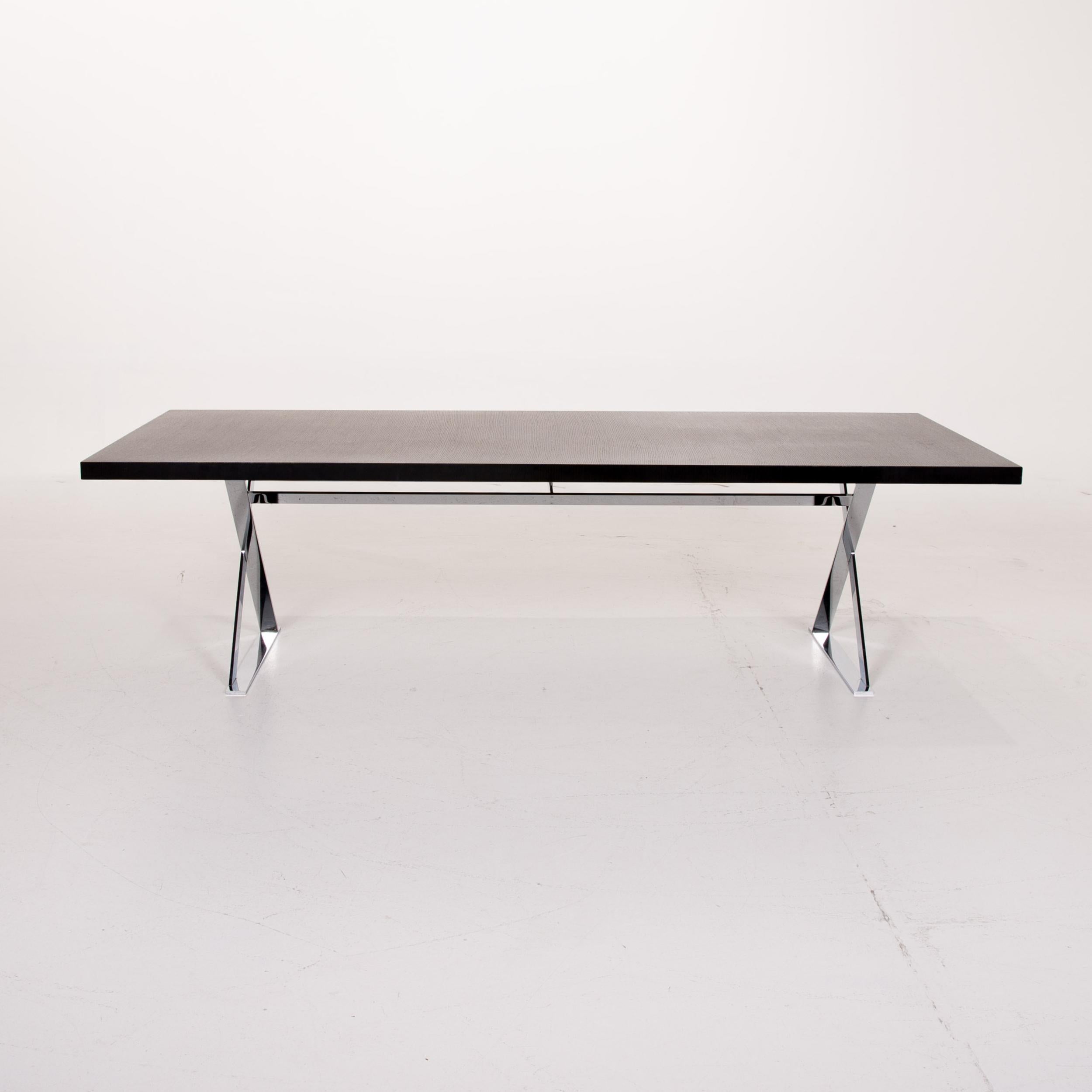 B&B Italia Max Wood Table Black Dining Table Steel 2