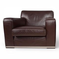 B&B Italia Maxalto Apta Imprimatur fauteuil en cuir par Antonio Citterio, 1999