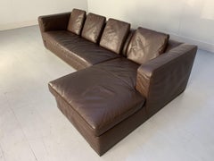 B&B Italia “Maxalto Apta” L-Shape Sofa – in Brown “Gamma” Leather