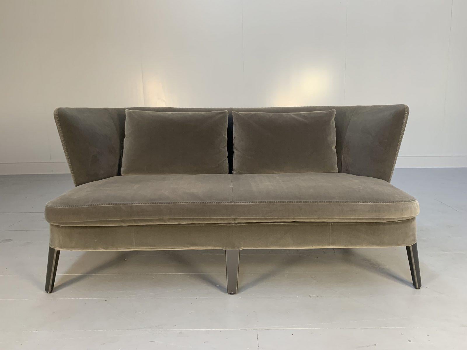 This is a superb, rare B&B Italia Maxalto “Febo 2802AT” 2.5-Seat Sofa dressed in a elegant, demure Italian Velvet in Pale Grey.

In a world of temporary pleasures, B&B Italia create beautiful furniture that remains a joy forever and, in