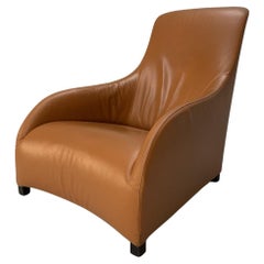B&B Italia "Maxalto Kalos 9750" Armchair - In Tan Brown "Alfa" Leather