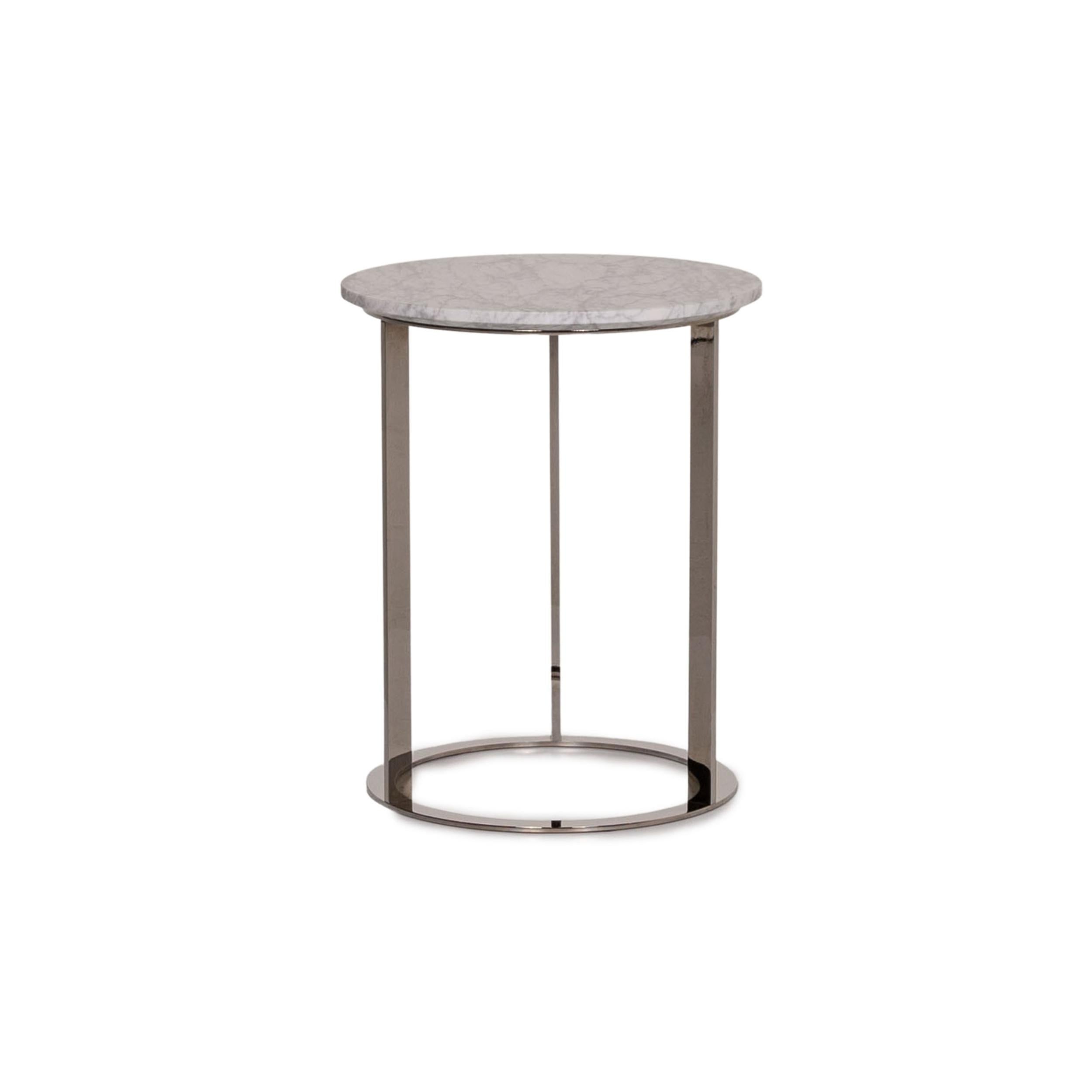 B&B Italia Mera Marble Table Set White 2x Coffee Table For Sale 3