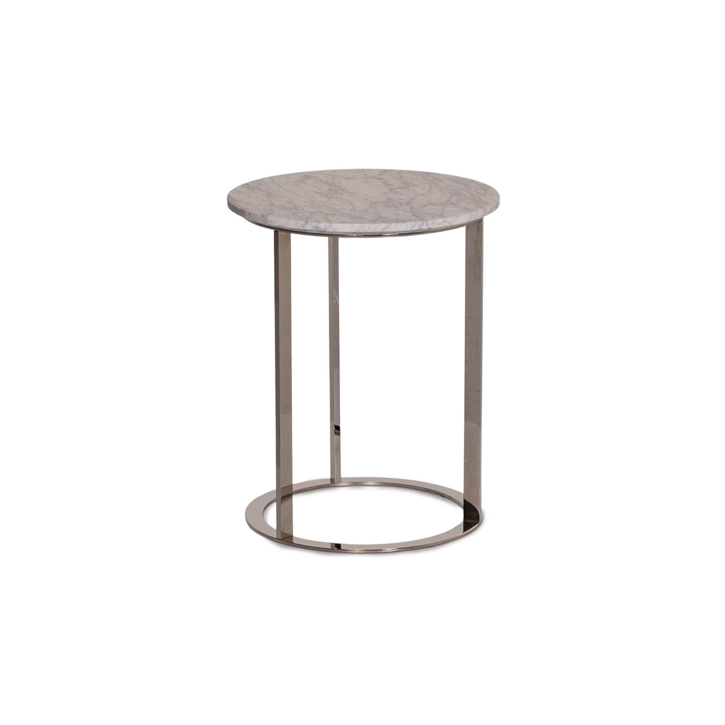 B&B Italia Mera Marble Table Set White 2x Coffee Table For Sale 4