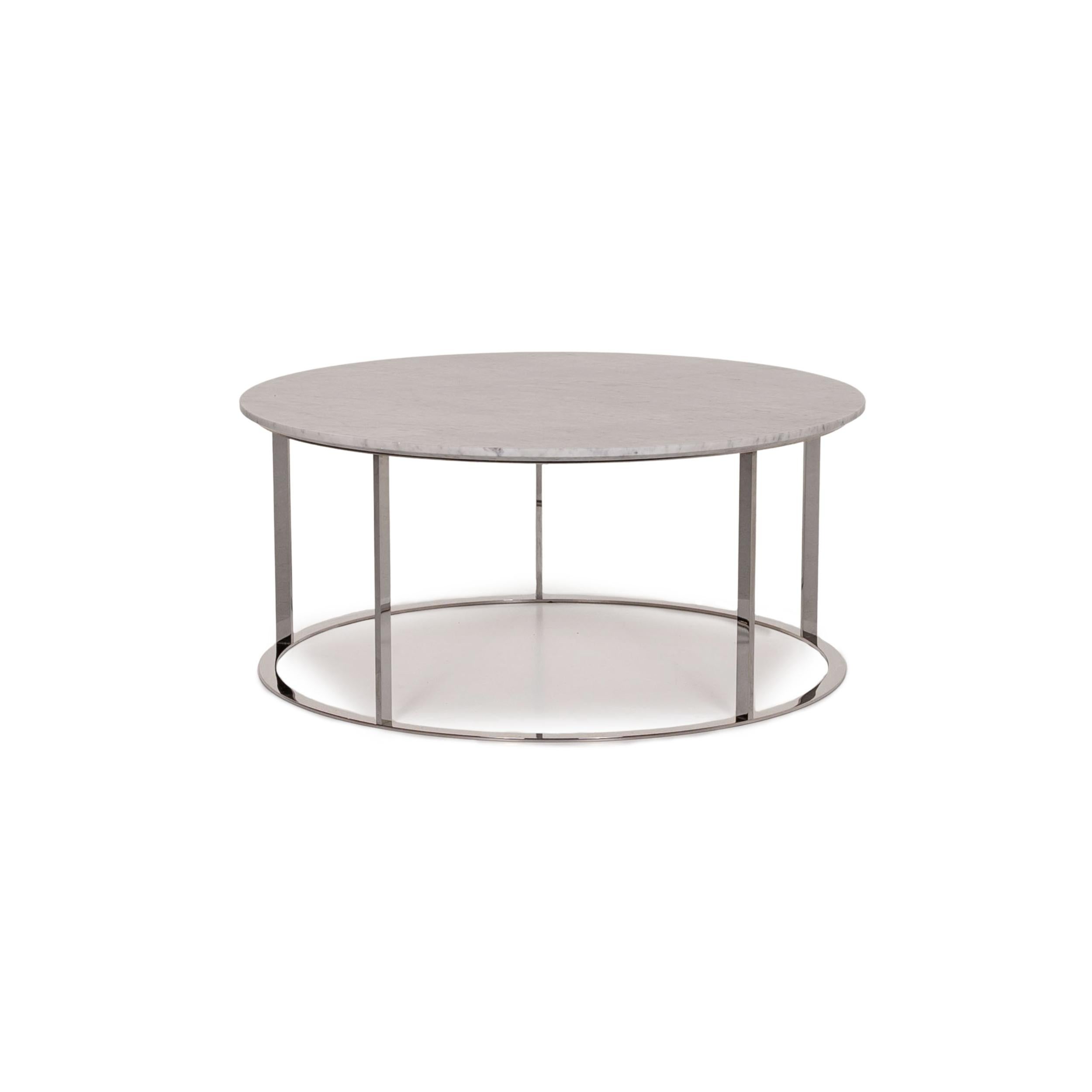 B&B Italia Mera Marble Table Set White 2x Coffee Table For Sale 5