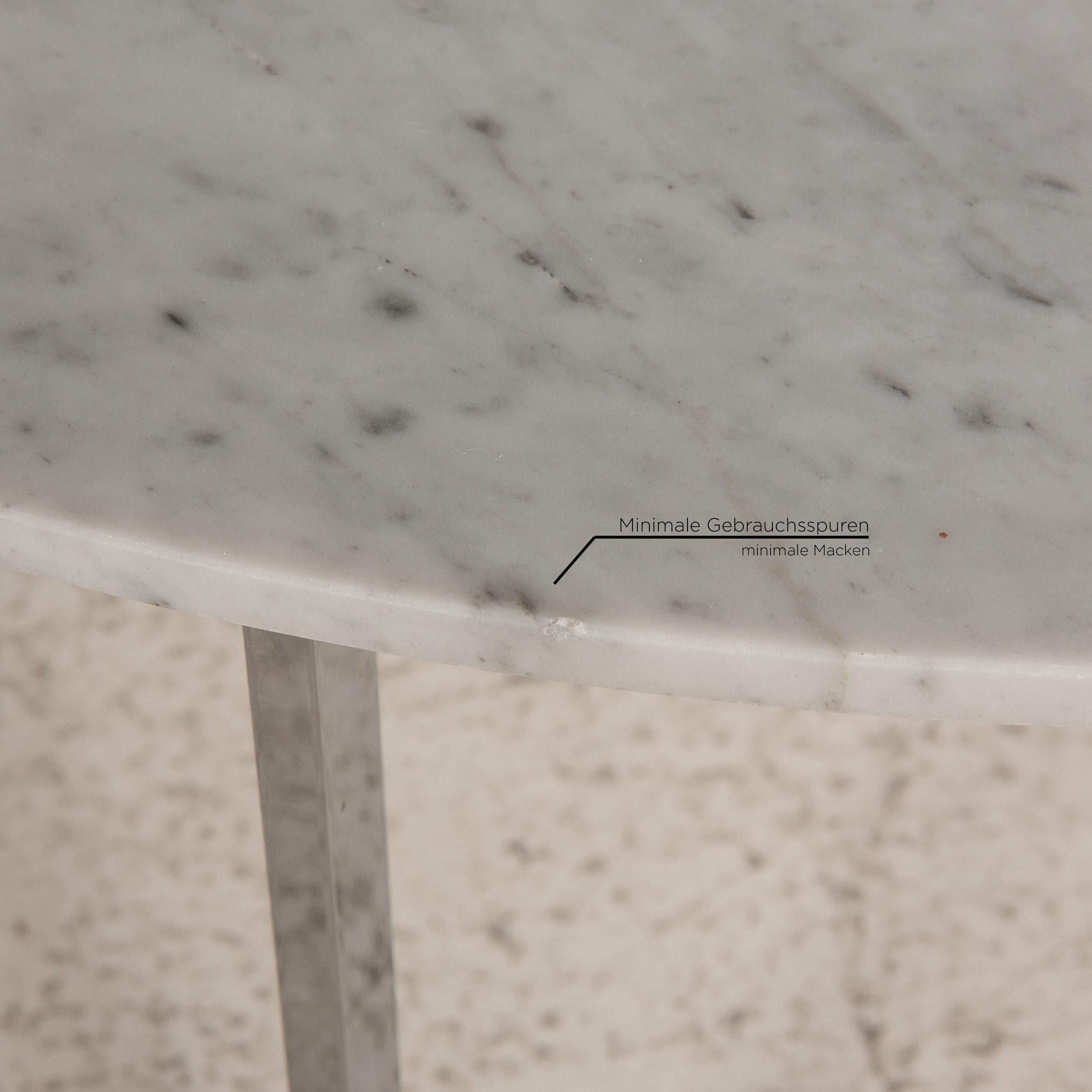 Modern B&B Italia Mera Marble Table Set White 2x Coffee Table For Sale