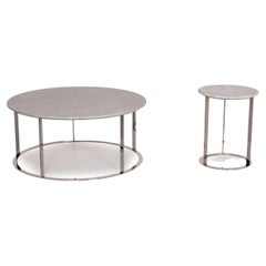 11-1001 tpg B&B Italia Mera Marble Table Set White 2x Coffee Table