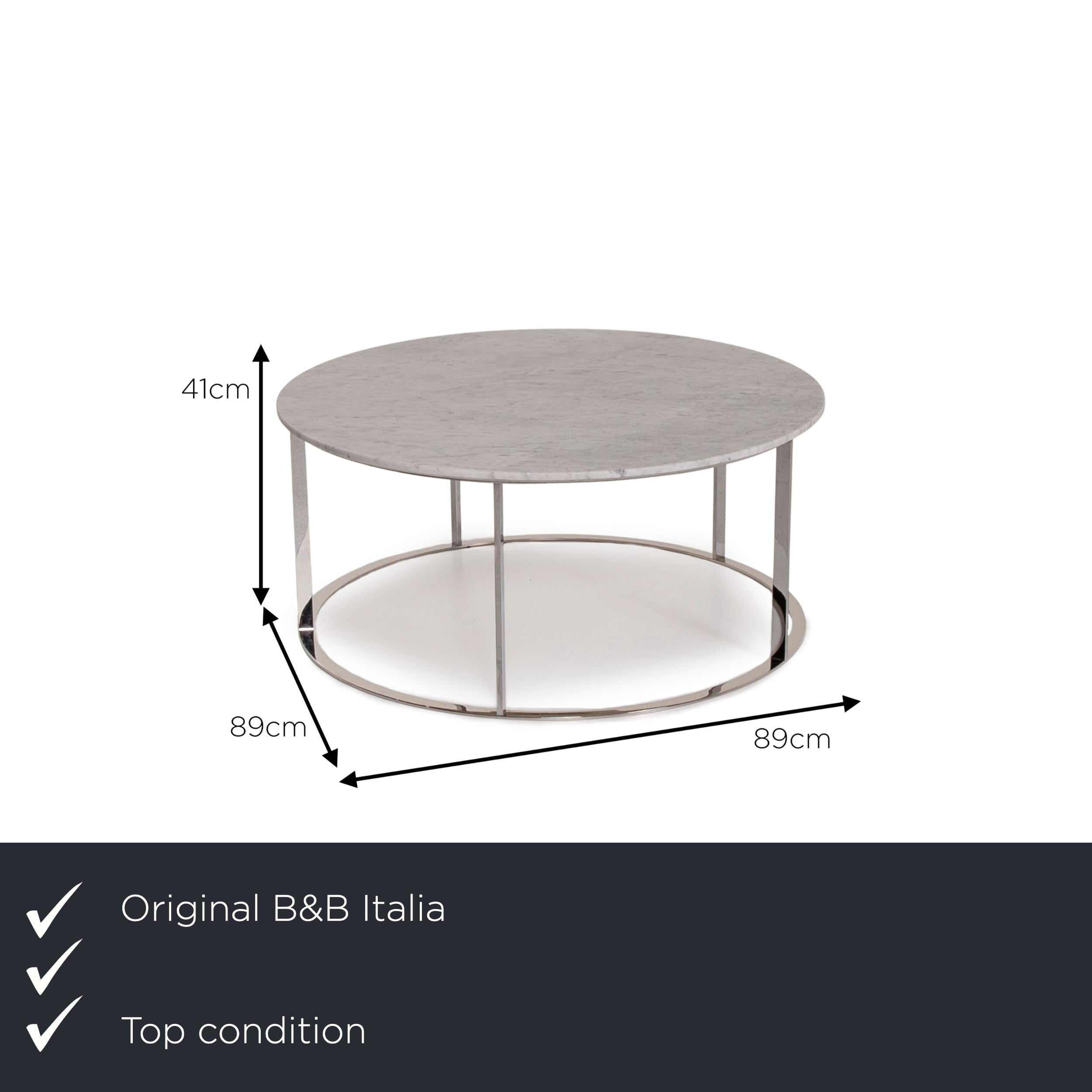 We present to you a B&B Italia Mera marble table white coffee table.

Product measurements in centimeters:

depth: 89
width: 89
height: 41
seat height: 
rest height: 
seat depth: 
seat width: 
back height:

 