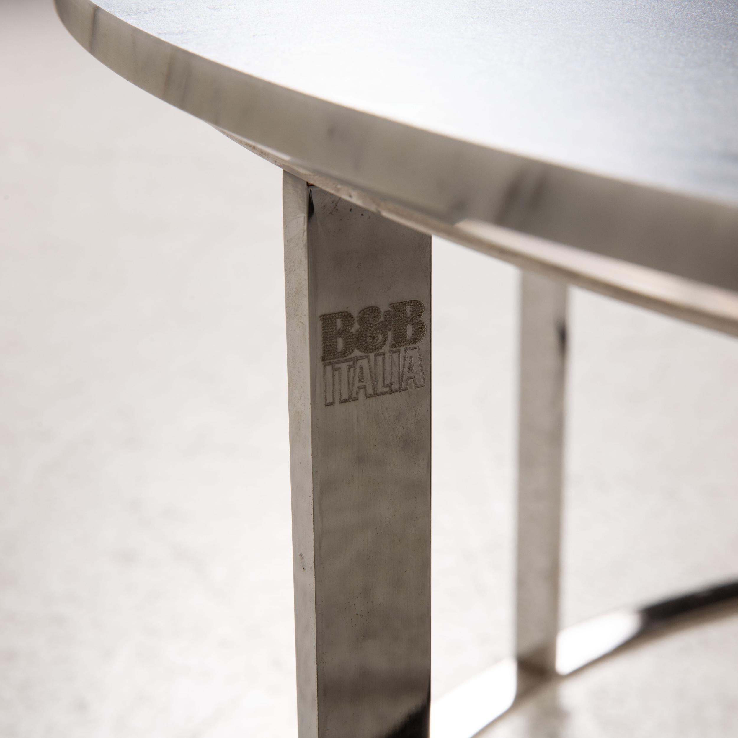 Contemporary B&B Italia Mera Marble Table White Coffee Table