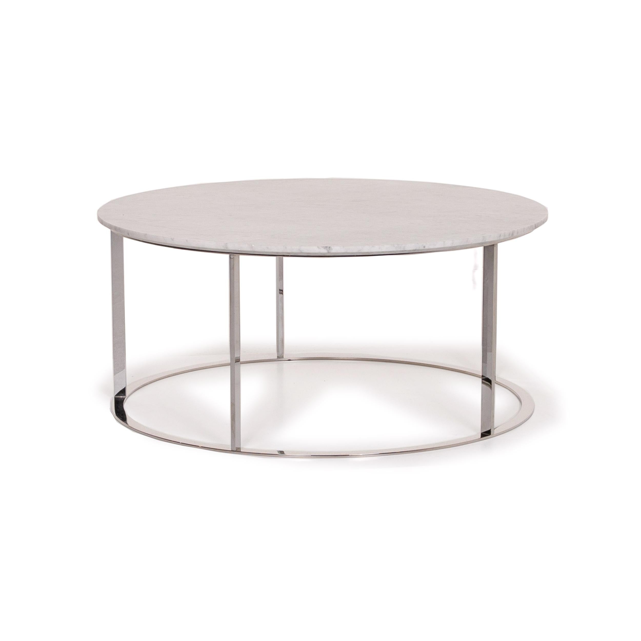 B&B Italia Mera Marble Table White Coffee Table In Good Condition For Sale In Cologne, DE