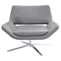 B&B Italia Metropolitan Armchair by Jeffrey Bernett with Grey Fabric Upholstery