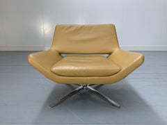 B&B Italia “Metropolitan ME84” Armchair In Tan “Gamma” Leather