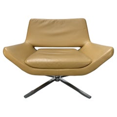 B&B Italia “Metropolitan ME84” Armchair In Tan “Gamma” Leather 4 Available