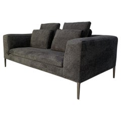 B&B Italia “Michel” Sofa, in Dark-Grey Bouclé