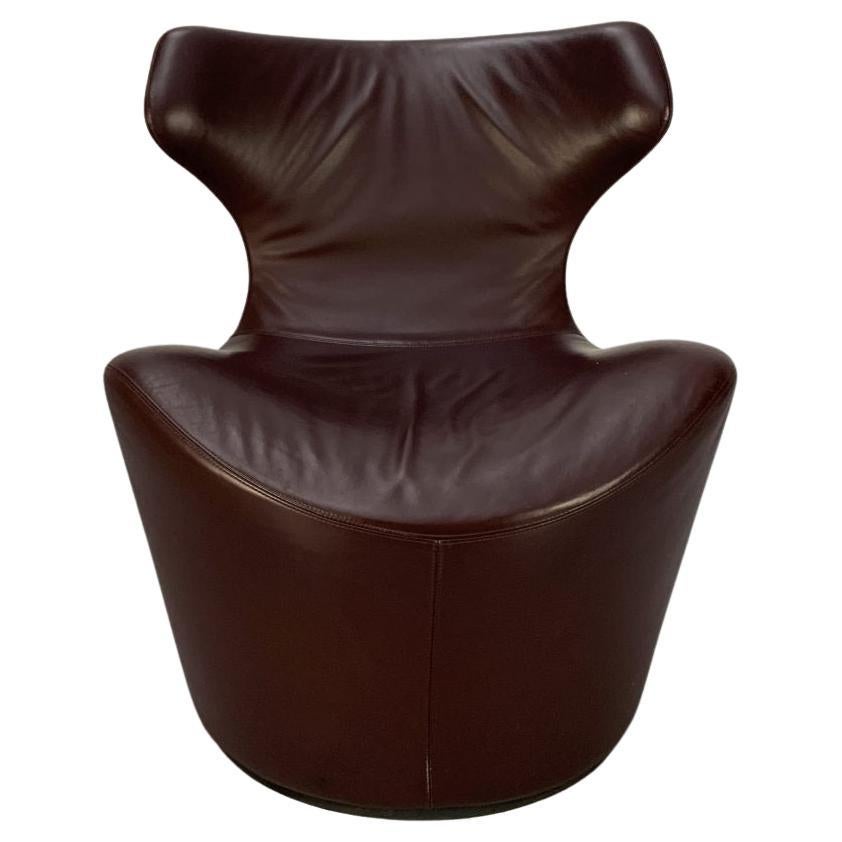 B&B Italia “Mini Papilio” Armchair, in Oxblood “Kasia” Leather For Sale