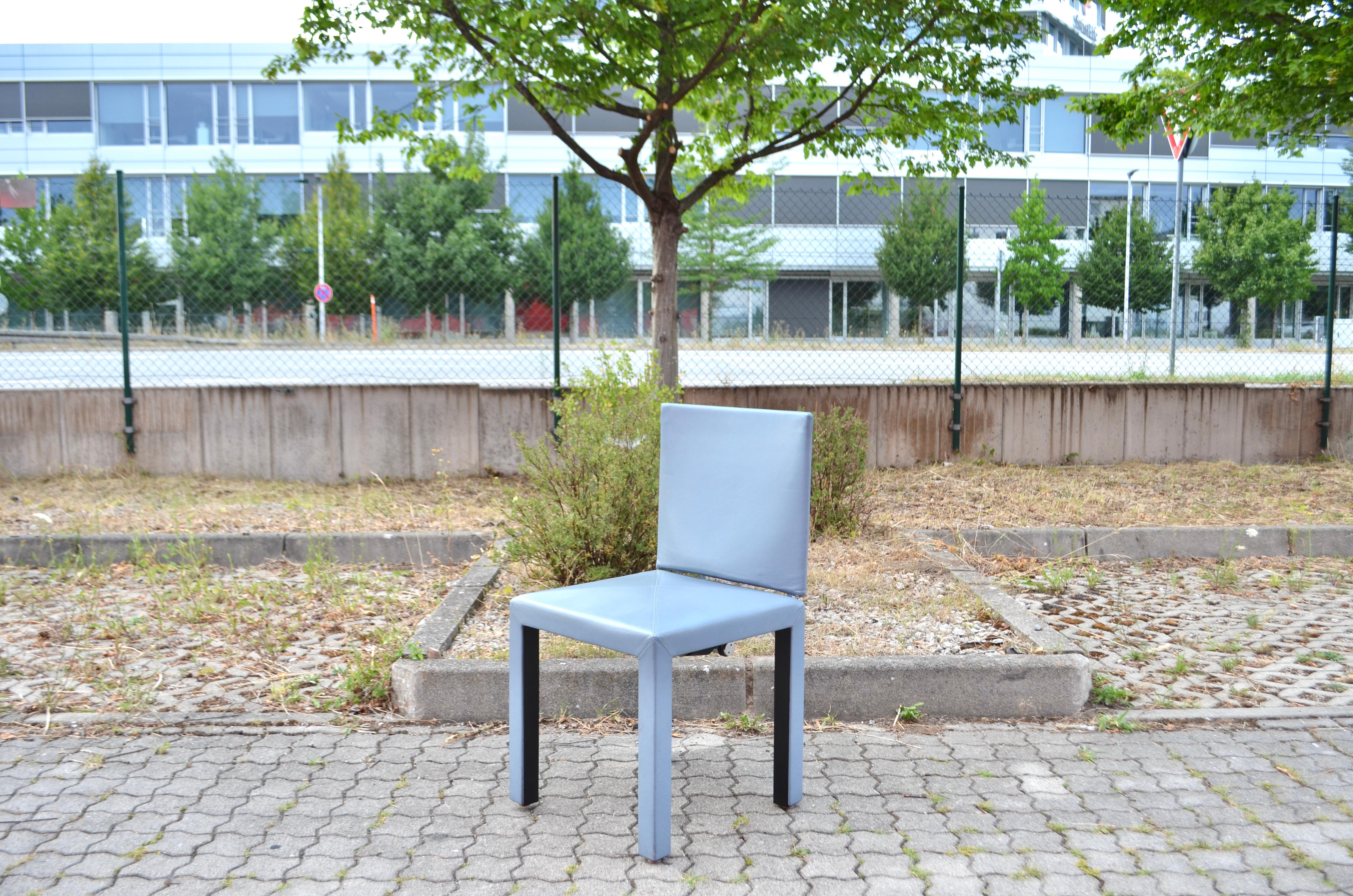 Cuir Ensemble de 4 chaises de salle à manger en cuir Paolo Piva modèle Arcadia de B&B Italia en vente