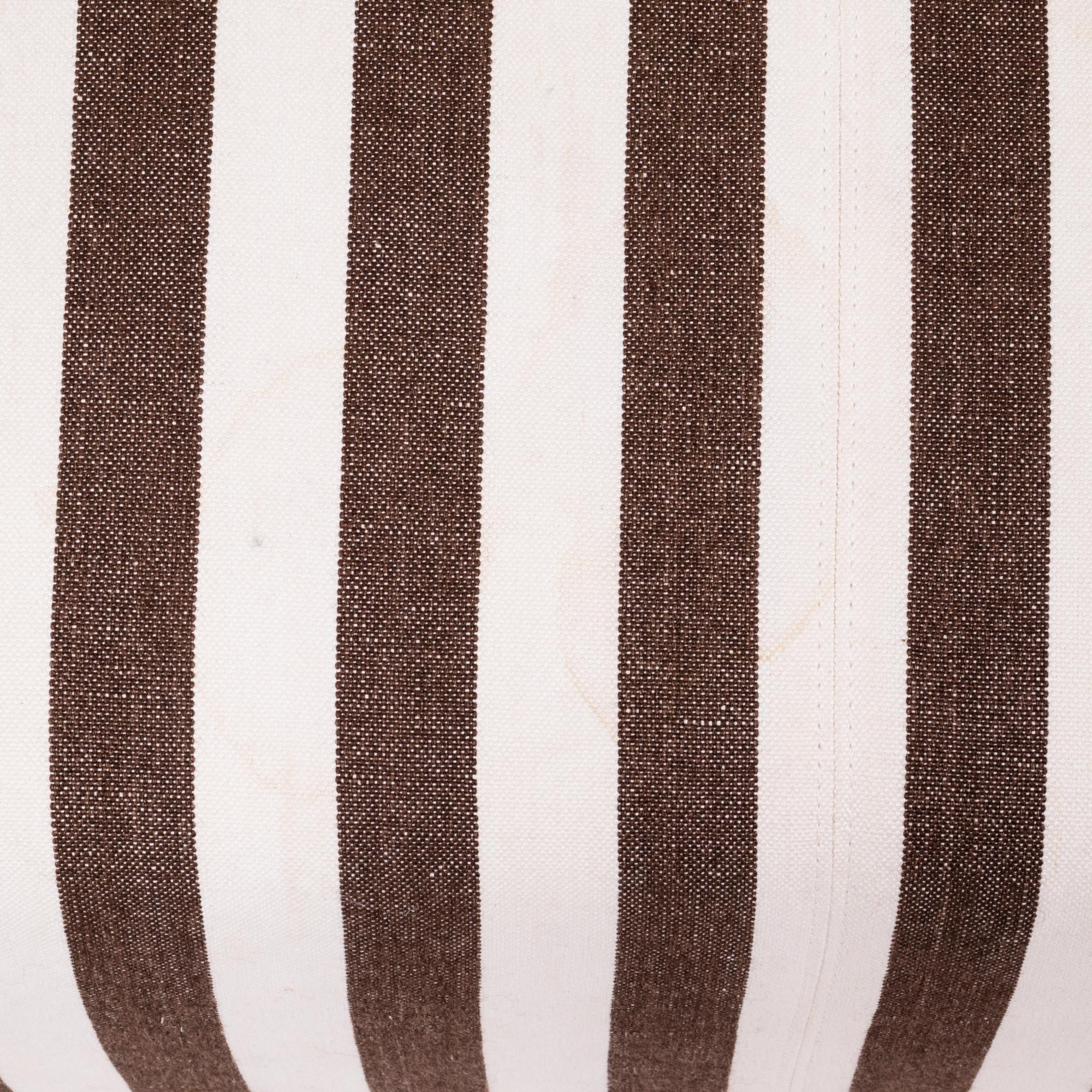 Contemporary B&B Italia P60 Brown Striped Fabric Ottoman by Antonio Citterio