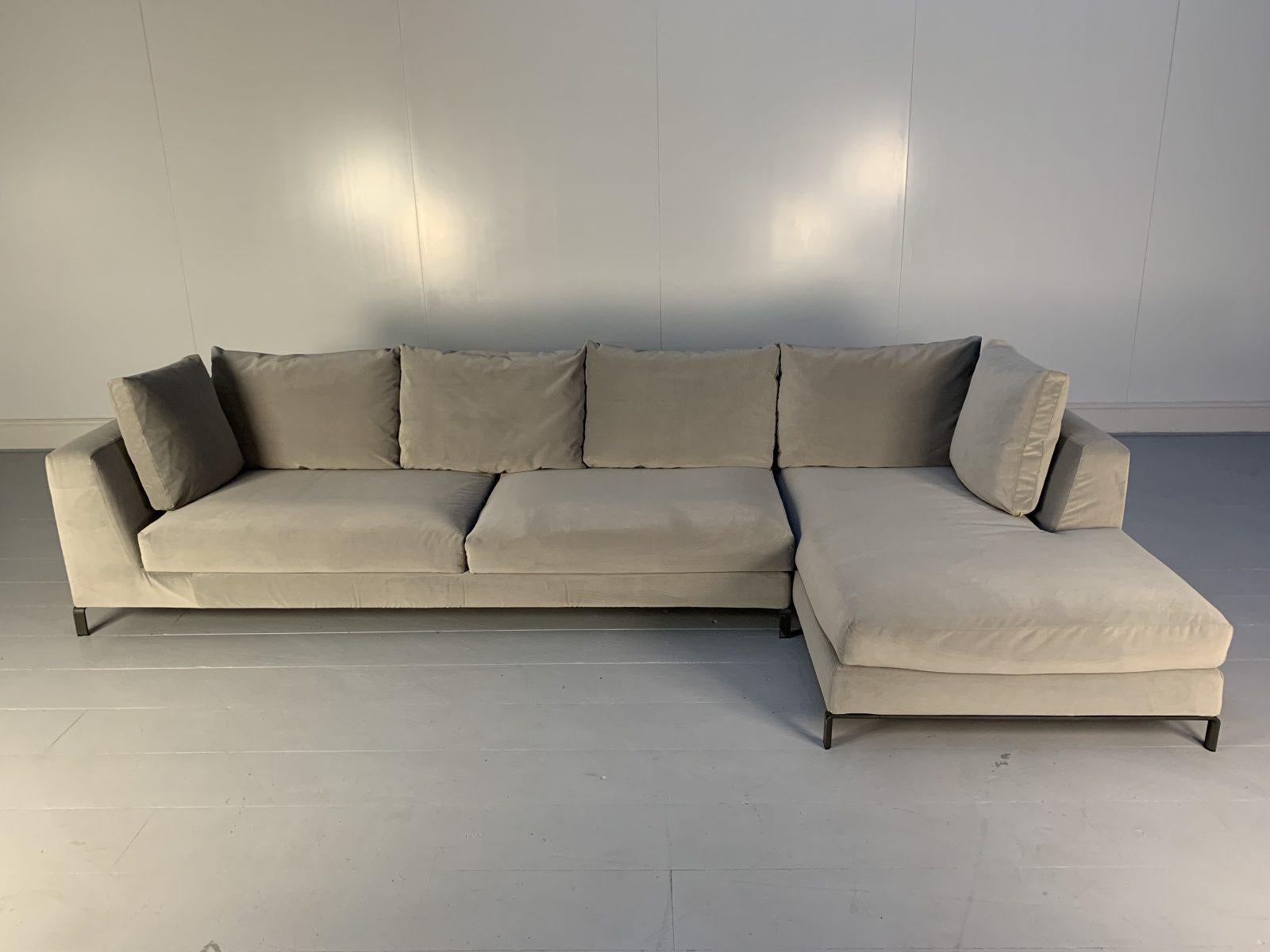 This is an iconic “Ray” Sectional L-Shape Sofa (composition RY002) from the world renown Italian furniture house of B&B Italia.

In a world of temporary pleasures, B&B Italia create beautiful furniture that remains a joy forever.

Recently