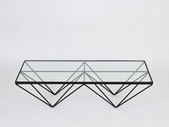 B&B Italia Rectangular "Alanda" Coffee Table in Enameled Metal by P. Piva, 1980s