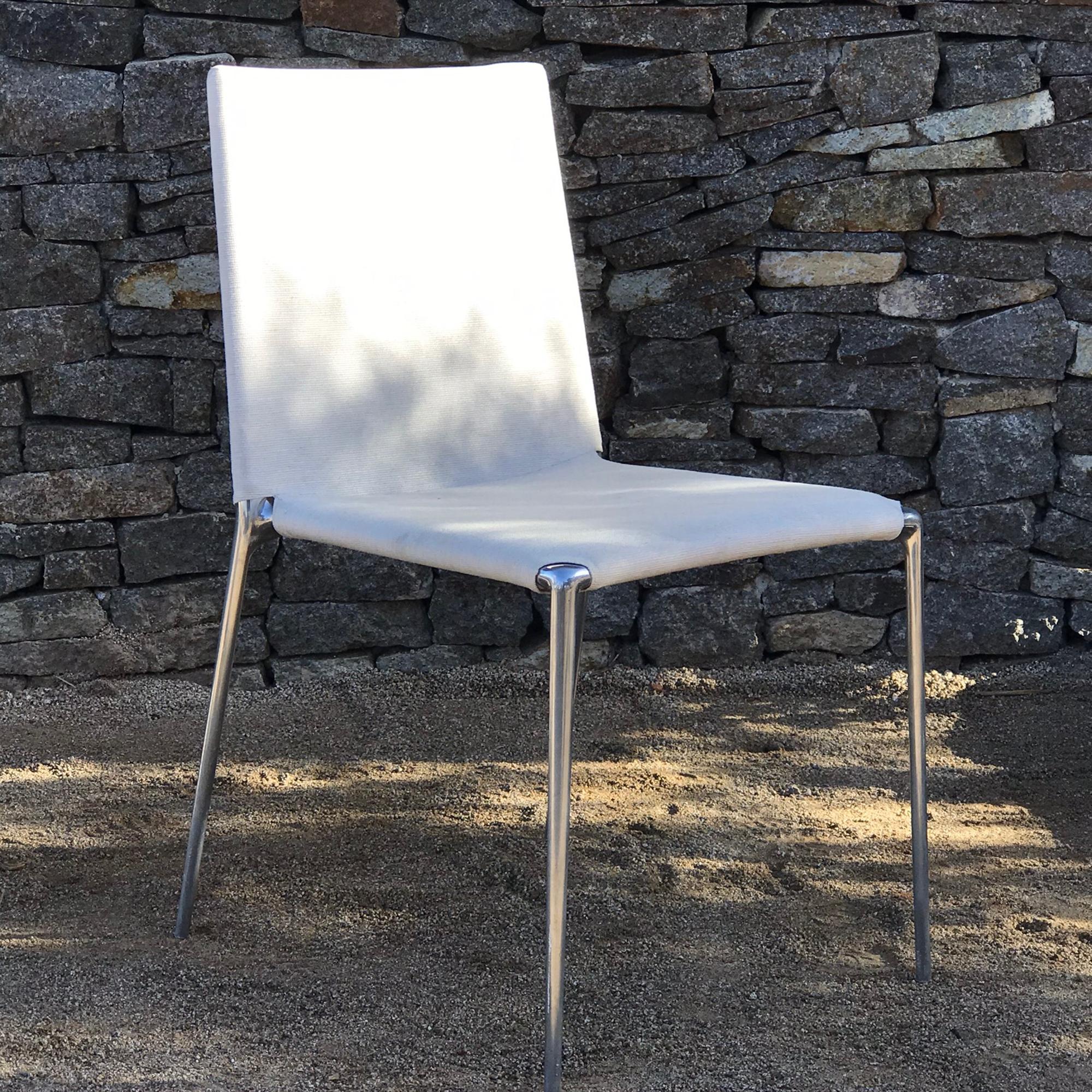 Fabric B&B Italia Roberto Barbieri Modern Flexibility ALMA Stackable Dining Chairs, 6
