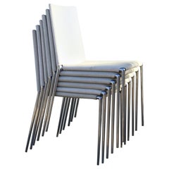 B&B Italia Roberto Barbieri Modern Flexibility ALMA Stackable Dining Chairs, 6