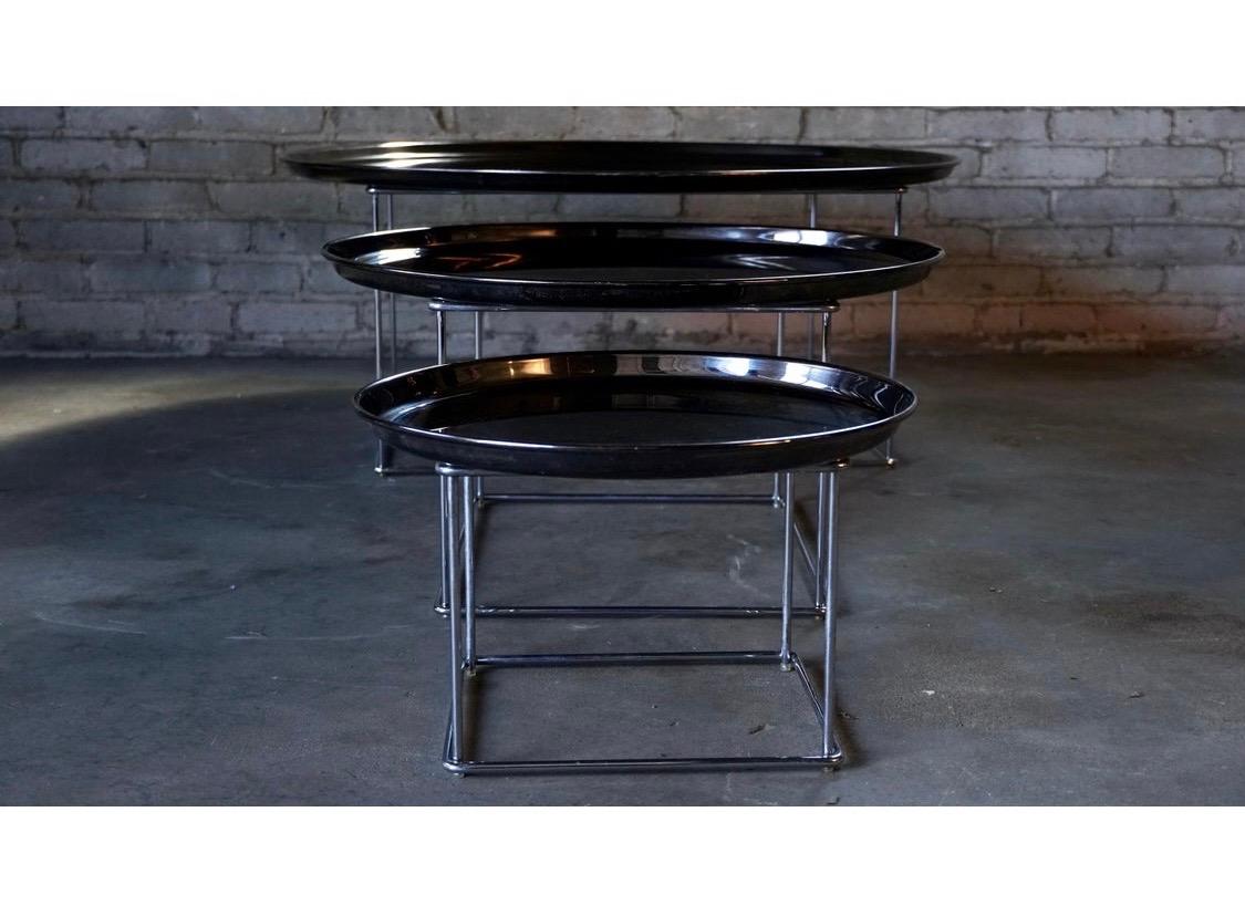 B&B Italia Signed Set of Three Patricia Urquiola Fat-Fat Nesting Coffee Tables In Good Condition In West Hartford, CT