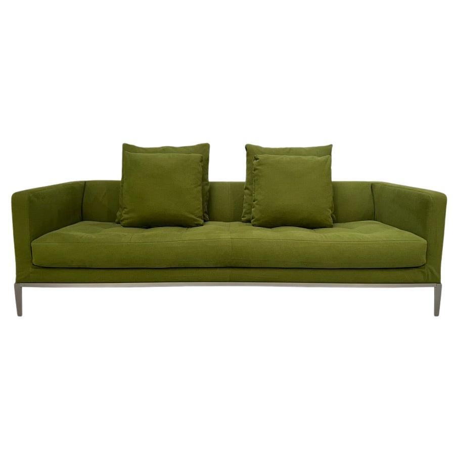 B&B Italia "Simpliciter" 3-Seat Sofa - In Green Fabric