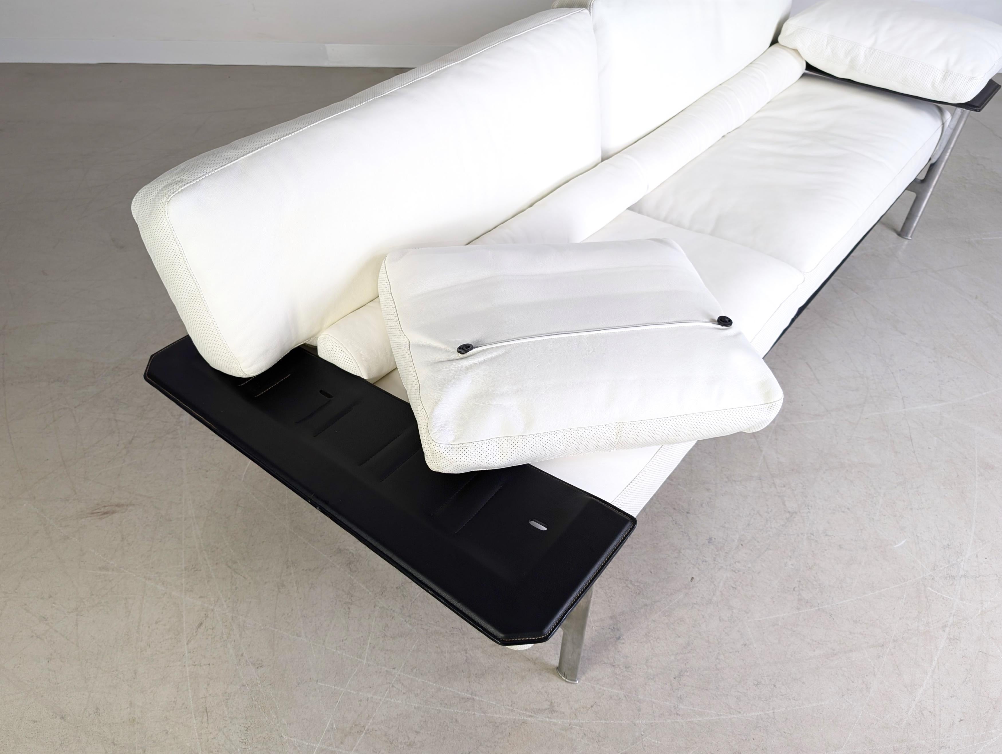 B&B Italia Sofa Diesis Leder weiß Couch Antonio Citterio Paolo Nava en vente 5