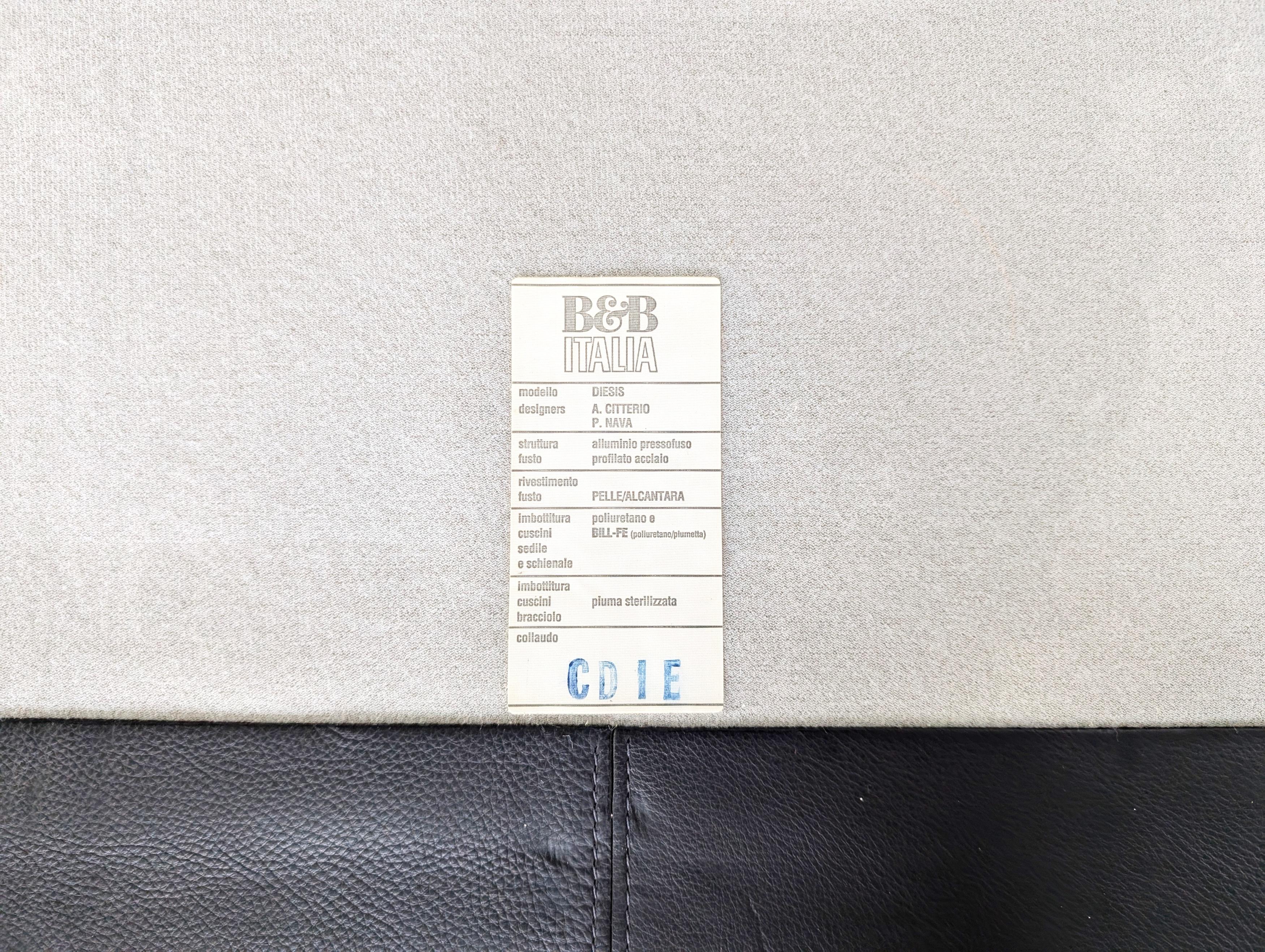 B&B Italia Sofa Diesis Leder weiß Couch Antonio Citterio Paolo Nava en vente 6