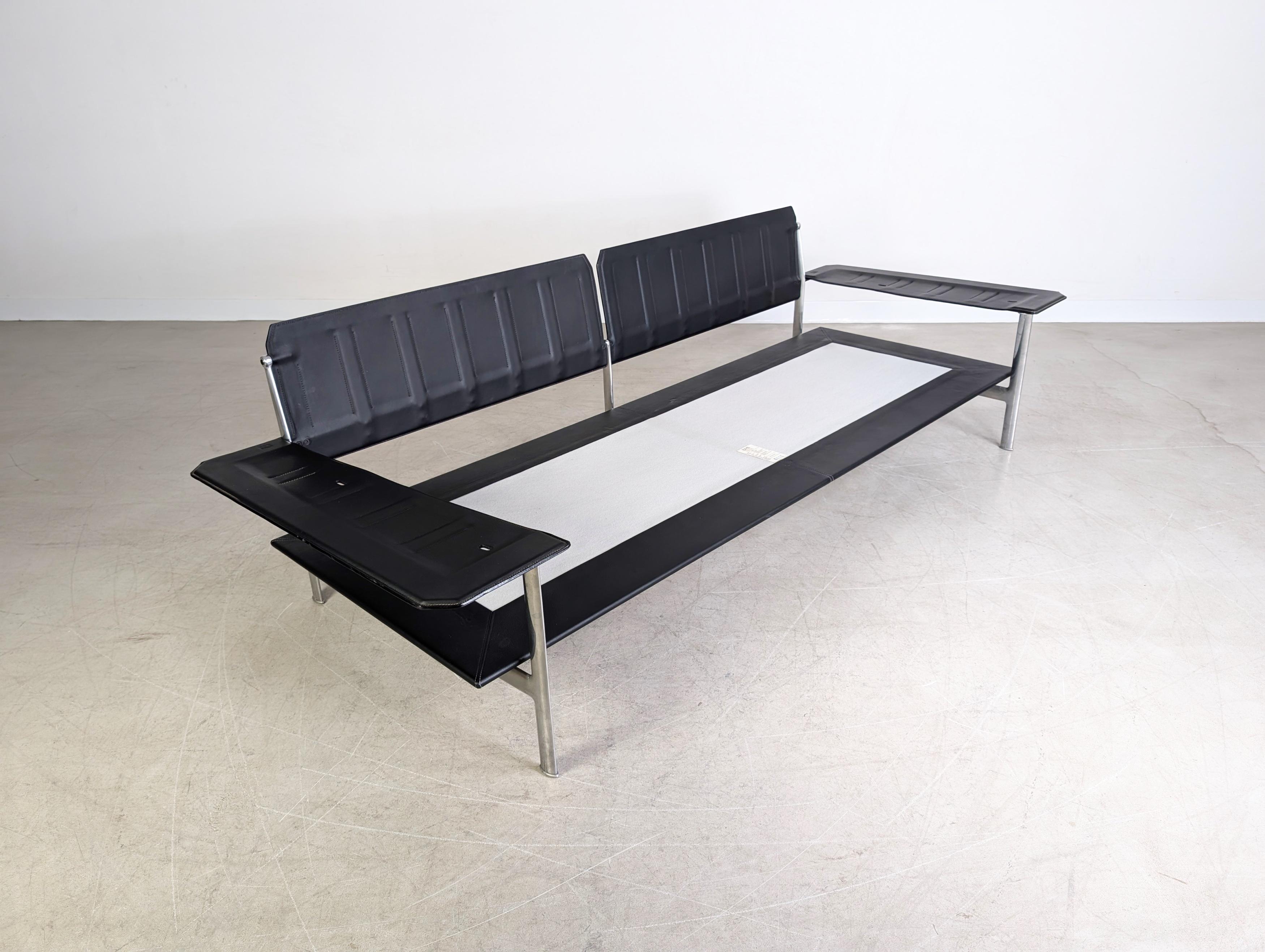B&B Italia Sofa Diesis Leder weiß Couch Antonio Citterio Paolo Nava en vente 7