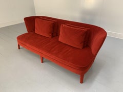 B&B Italia Sofa, “Maxalto Febo” 3-Seat, in Red Velvet