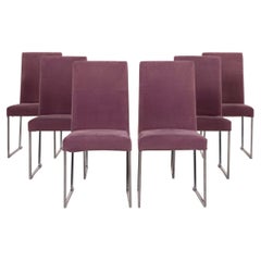 B&B Italia Solo 'B&B' Velvet Chair Set Lilac Fabric Set