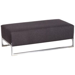 B&B Italia Solo Designer Foot Stool in Grey Anthractite Fabric as Good as New