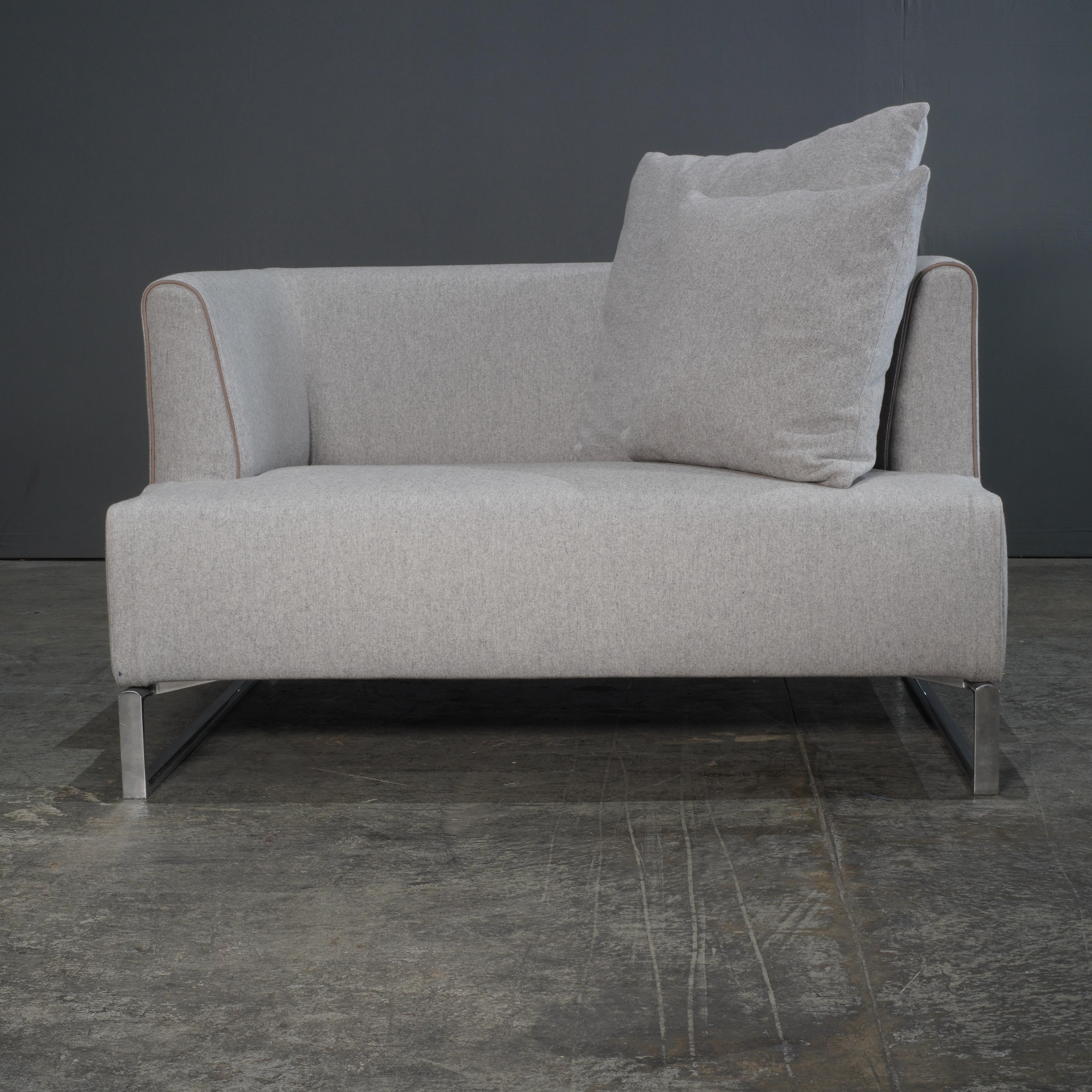 XXIe siècle et contemporain B&B Italia Solo fauteuil gris