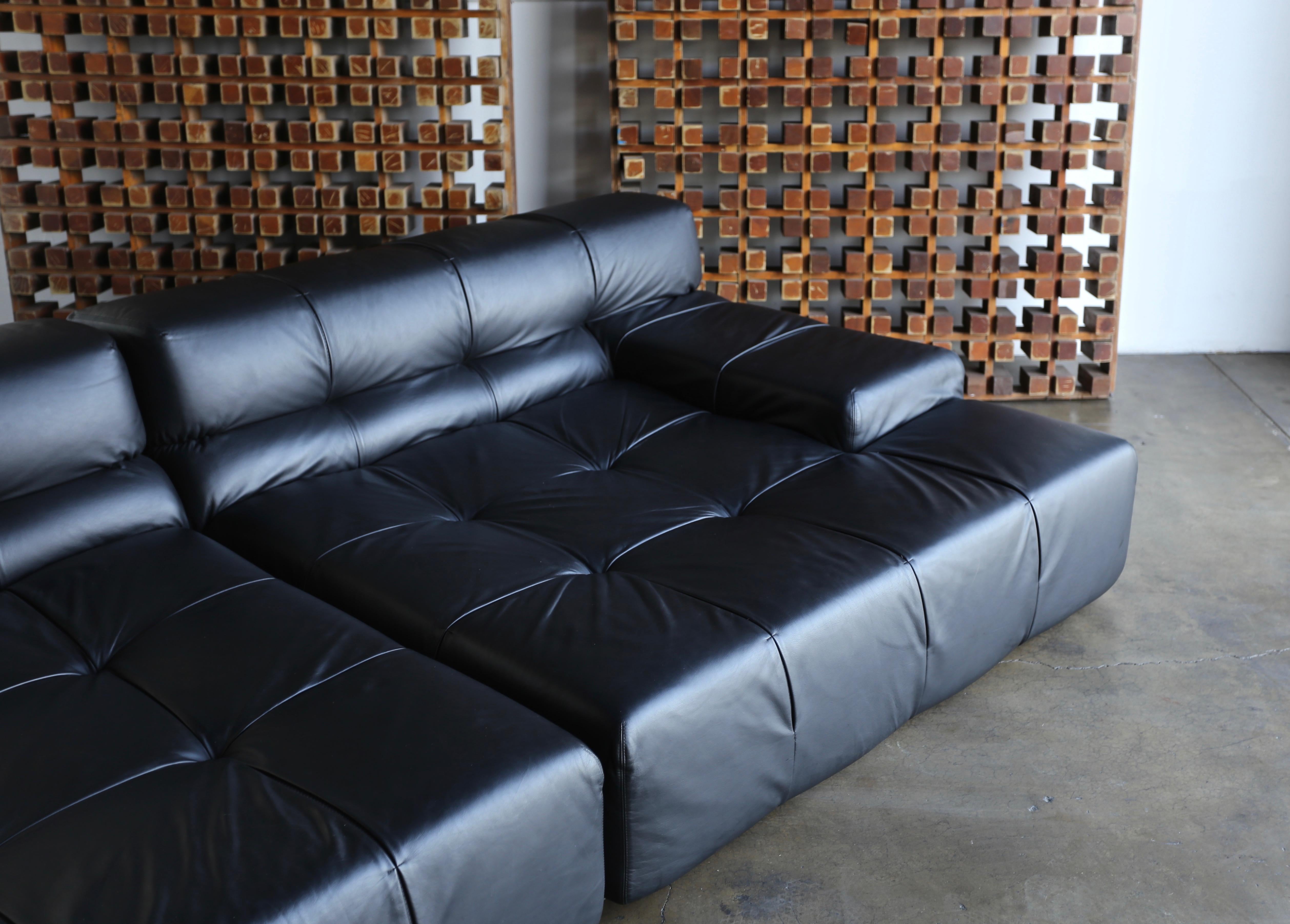 Modern B&B Italia Tufty Time Leather Sofa by Patricia Urquiola