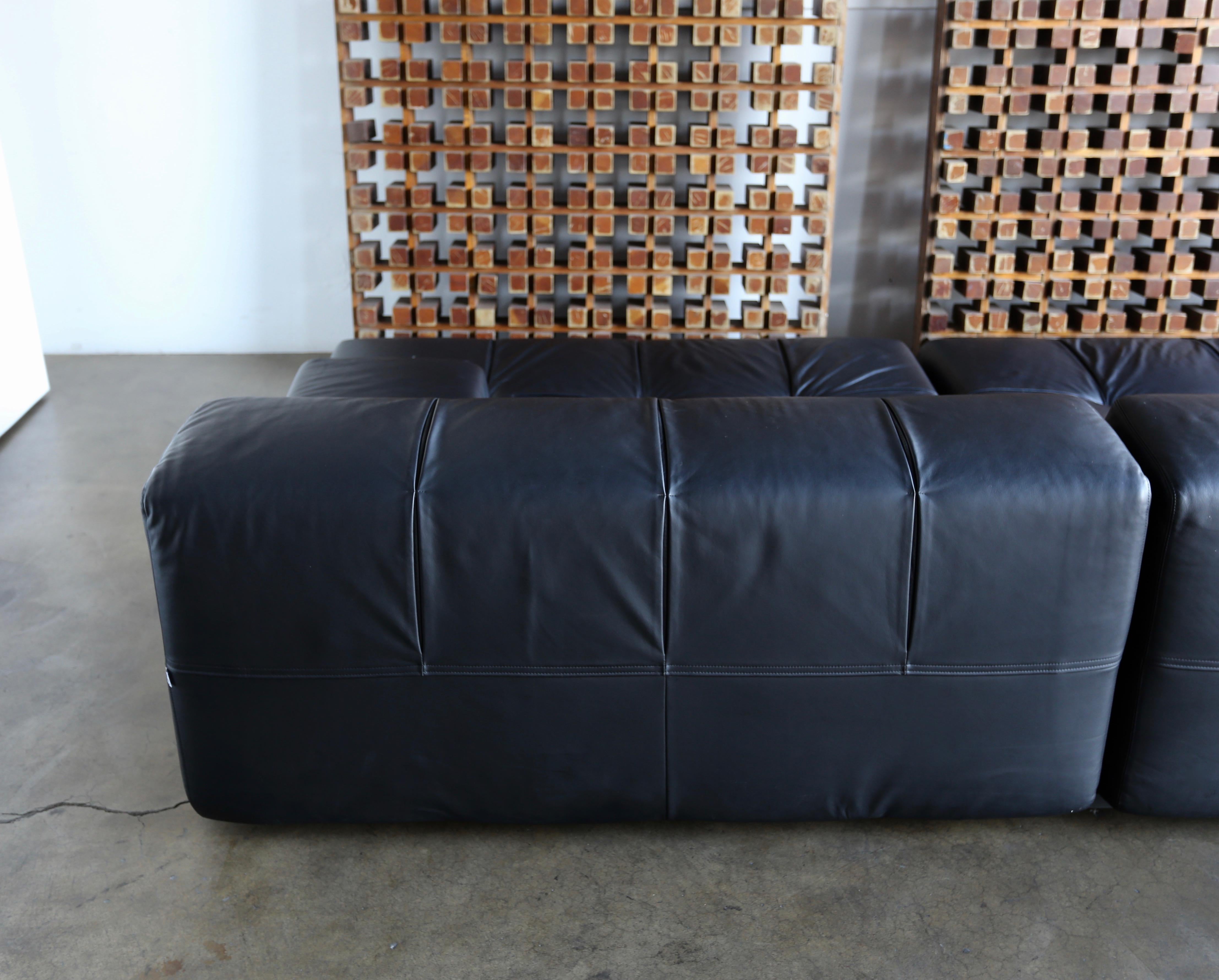 Italian B&B Italia Tufty Time Leather Sofa by Patricia Urquiola