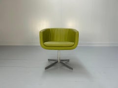 B&B Italia "Tulip Sixty" Armchair - In Lime Green "Gamma" Leather