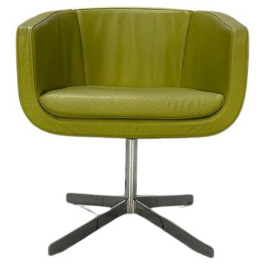 B&B Italia Sillón "Tulip Sixty" - En piel "Gamma" verde lima