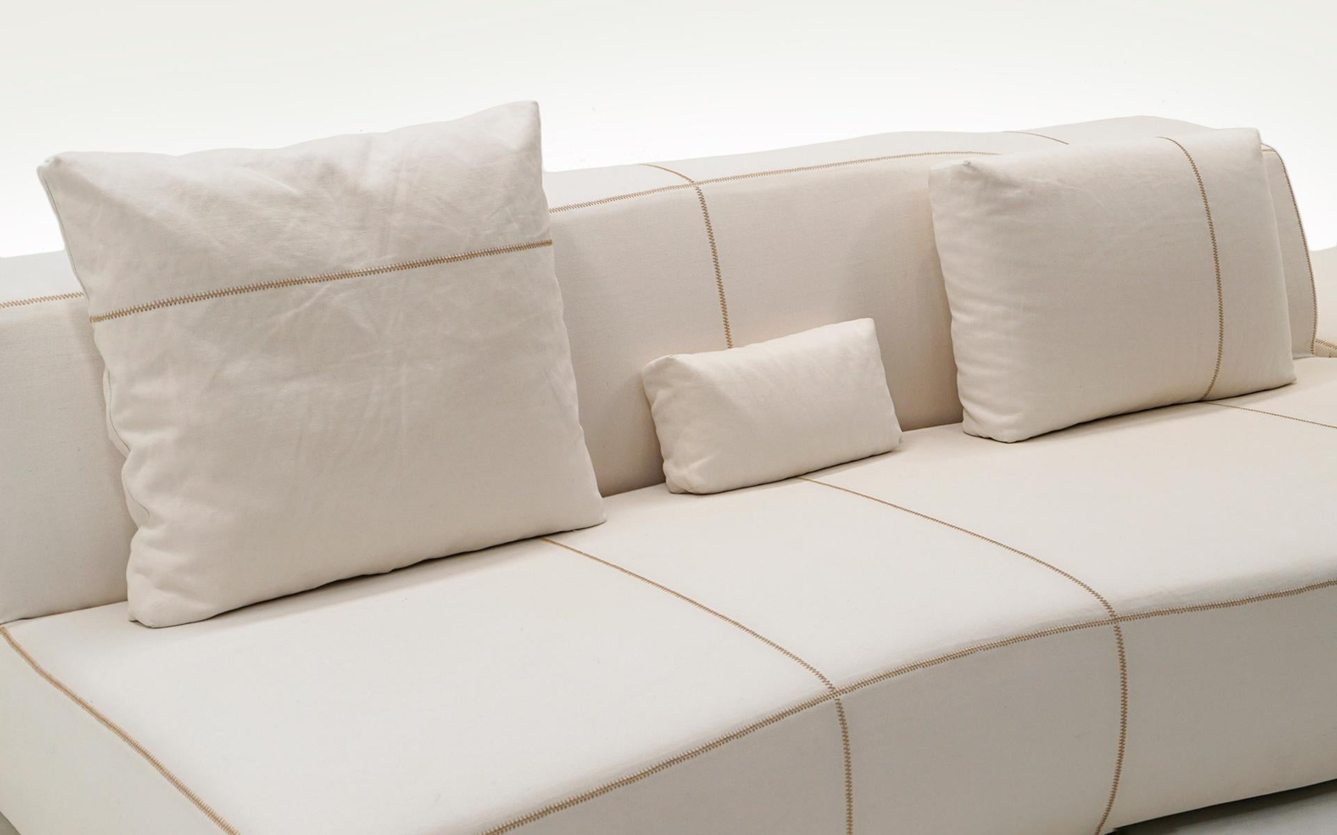 B&B Italia Zweiteiliges Sofa „Bend“ von Patricia Urquiola, 2010 in Weiß, signiert im Angebot 4