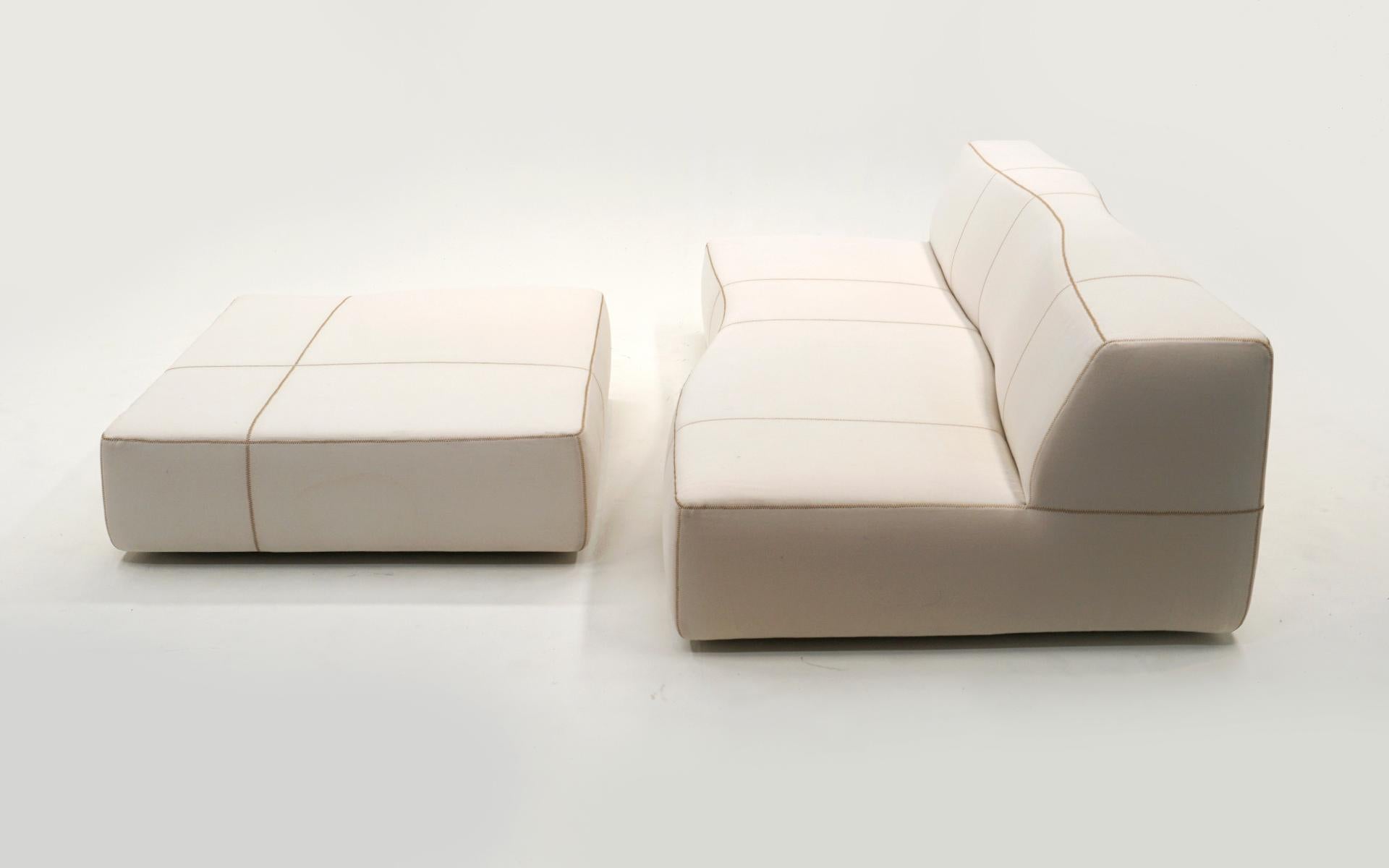 B&B Italia Zweiteiliges Sofa „Bend“ von Patricia Urquiola, 2010 in Weiß, signiert im Angebot 6