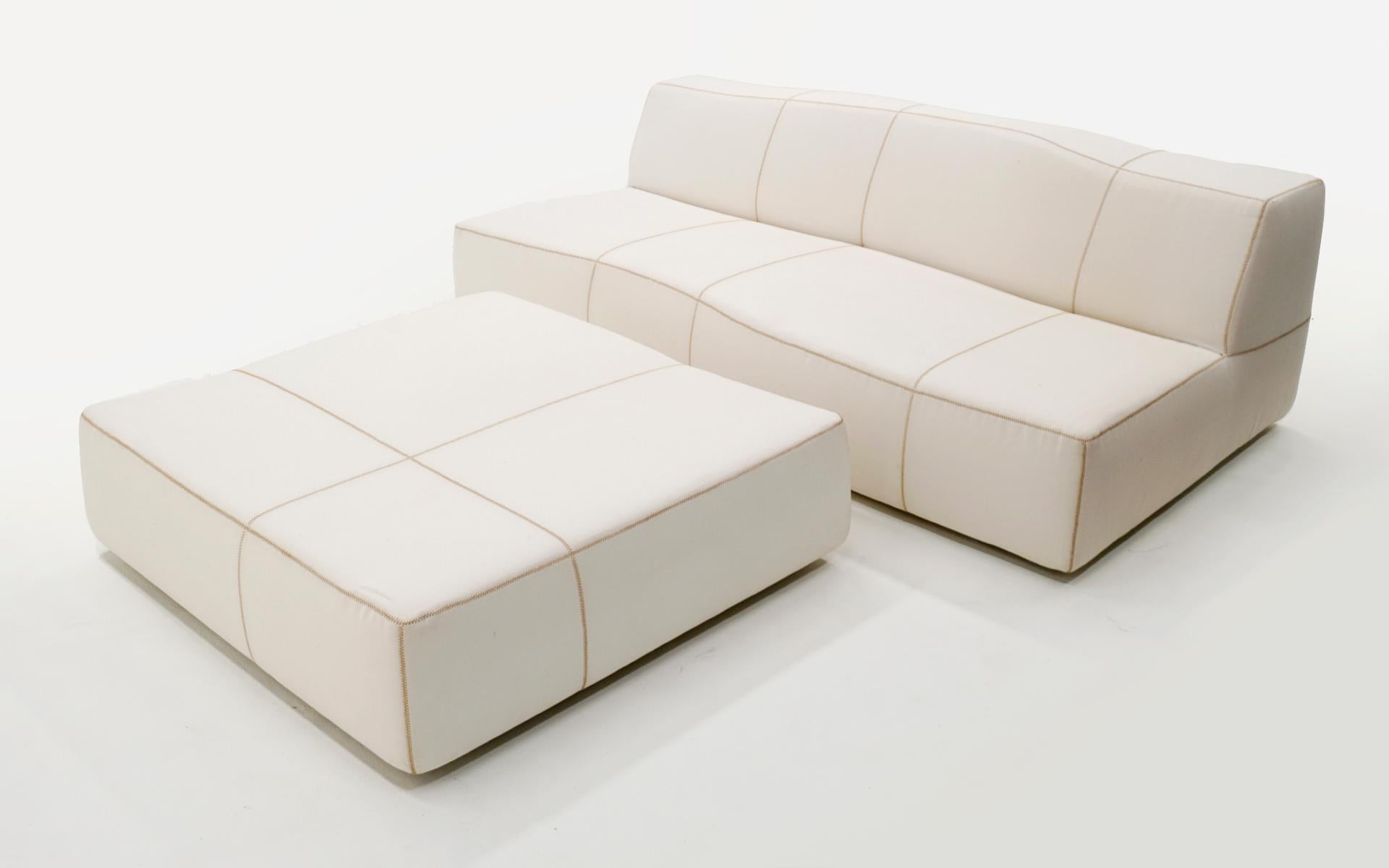 B&B Italia Zweiteiliges Sofa „Bend“ von Patricia Urquiola, 2010 in Weiß, signiert im Angebot 7