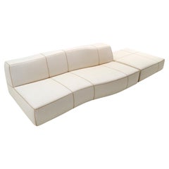 B&B Italia Two Piece "Bend" Sofa by Patricia Urquiola, 2010.  Off White. Signed