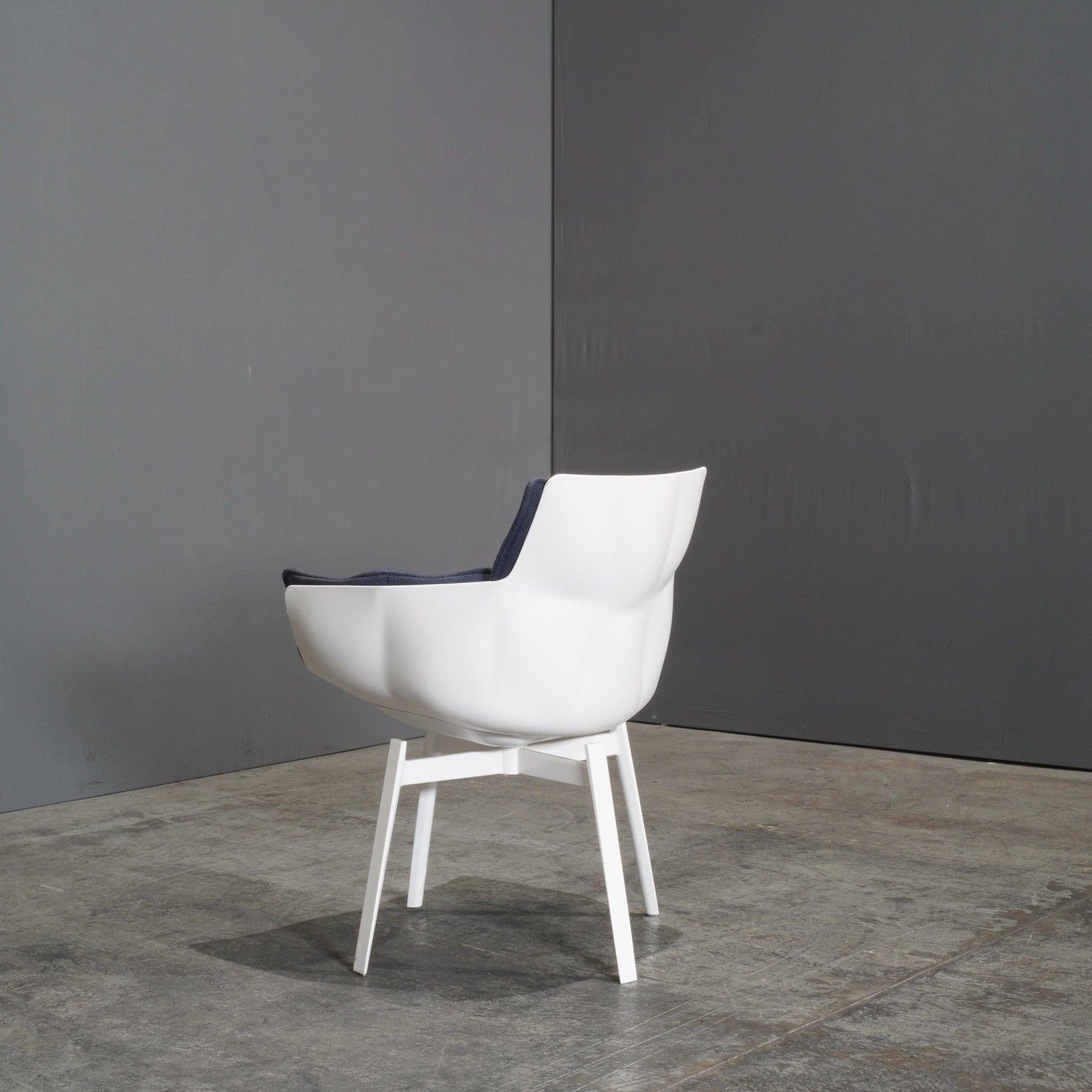 Contemporary B&B Italia White Swivel Husk Chair by Patricia Urquiola For Sale