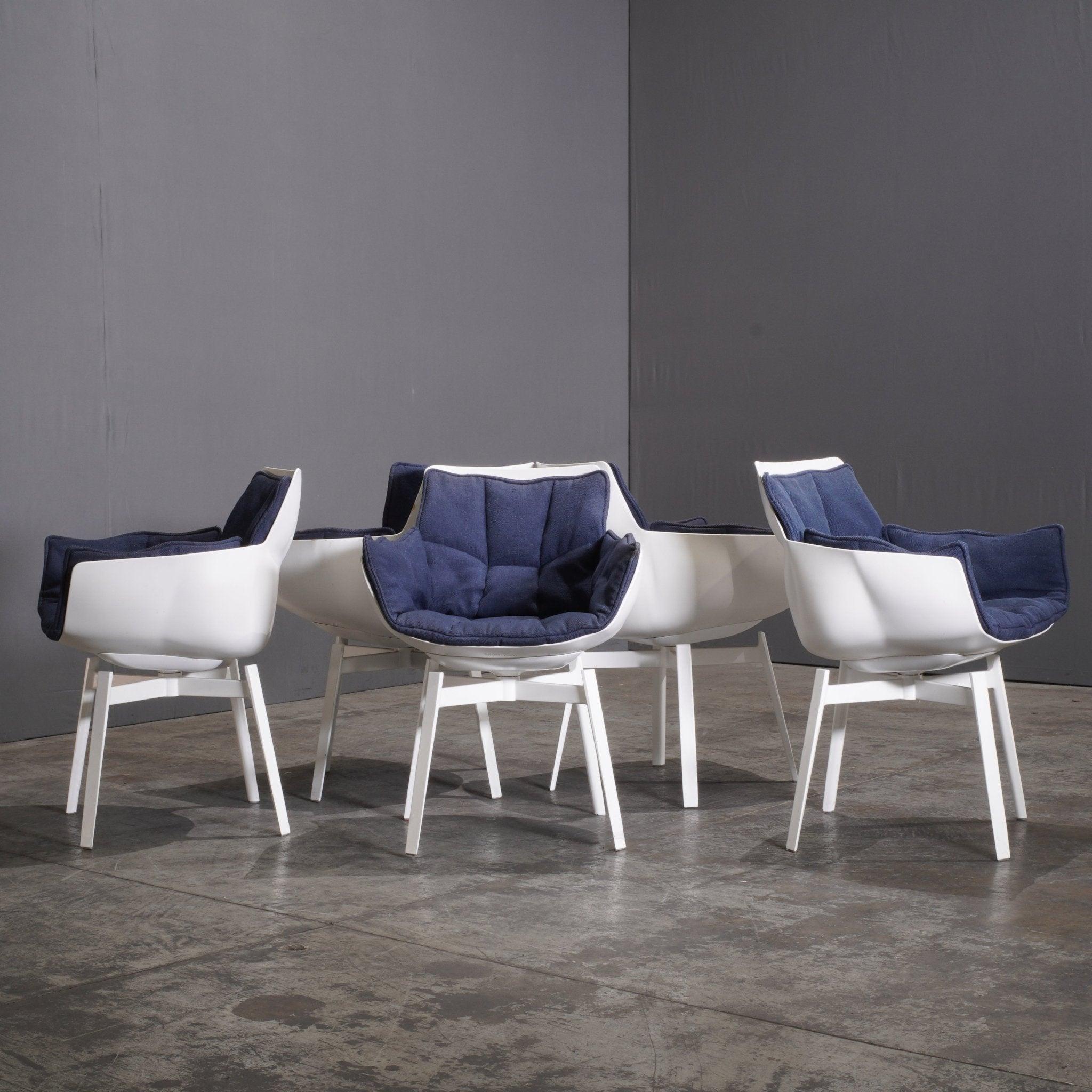 B&B Italia White Swivel Husk Chair by Patricia Urquiola For Sale 2