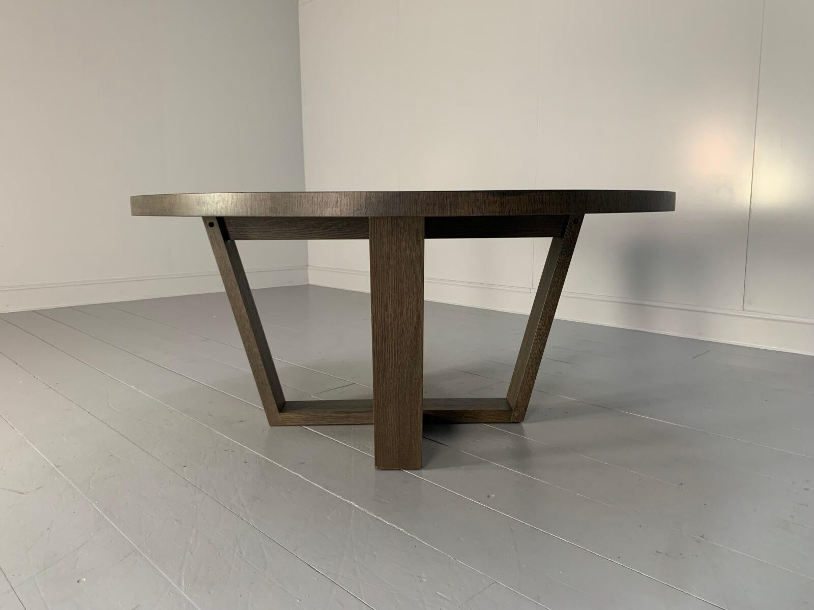 Contemporary B&B Italia “Xilos” Round Circular Dining Table – In Grey Oak
