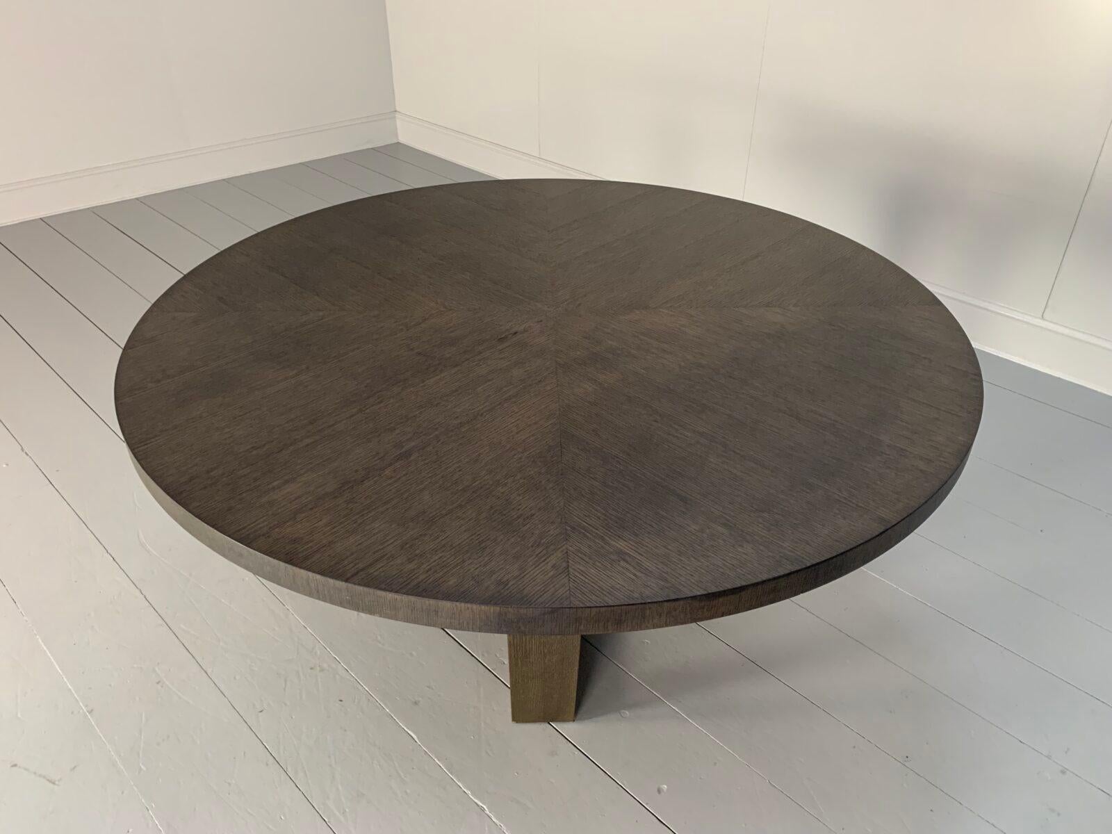 B&B Italia “Xilos” Round Circular Dining Table – In Grey Oak 1