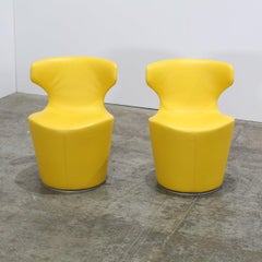 B&B Italia Yellow Papilio Chairs by Naoto Fukasawa, Set of Six