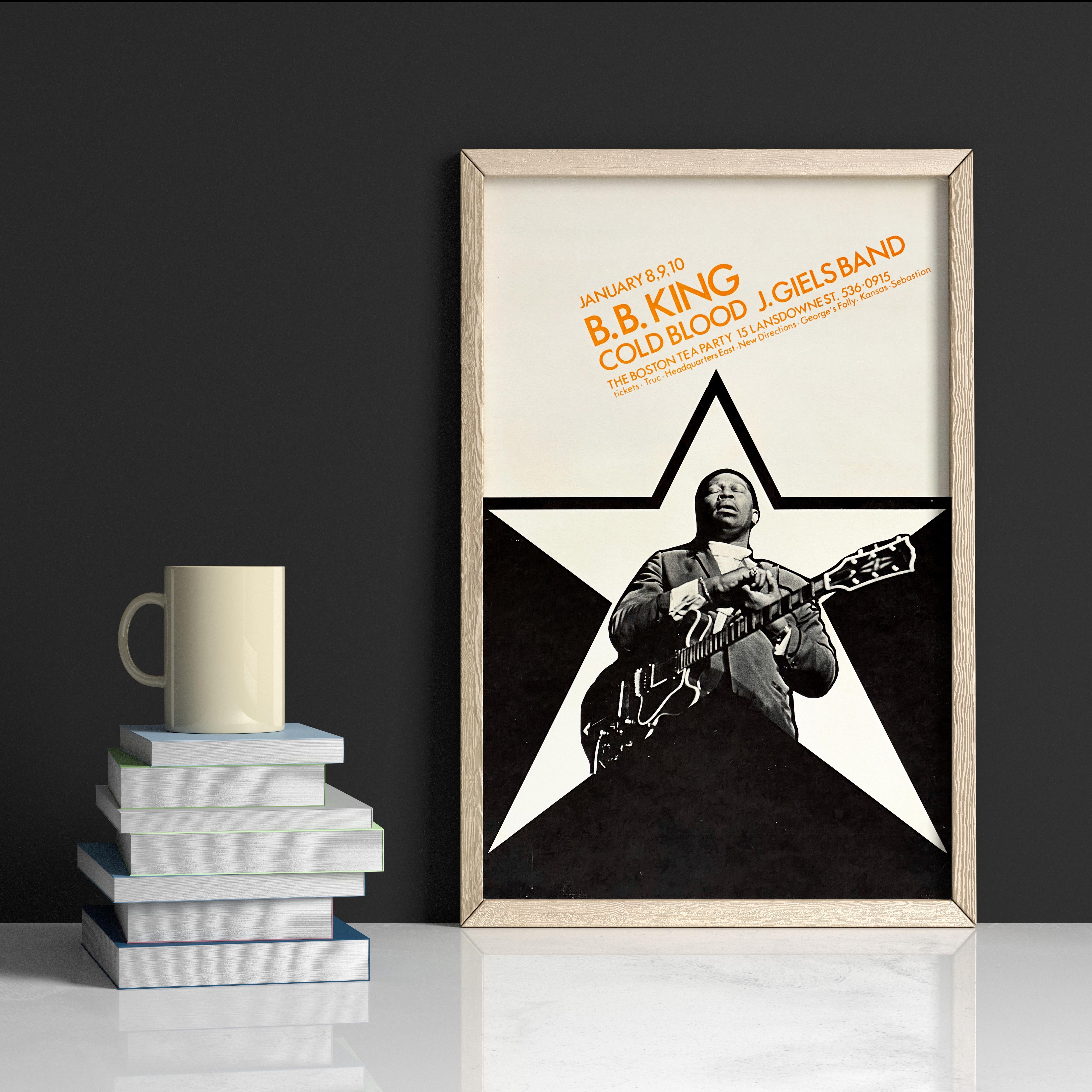 Post-Modern B.B. King Original Concert Poster for the Boston Tea Party, Boston, 1970 For Sale
