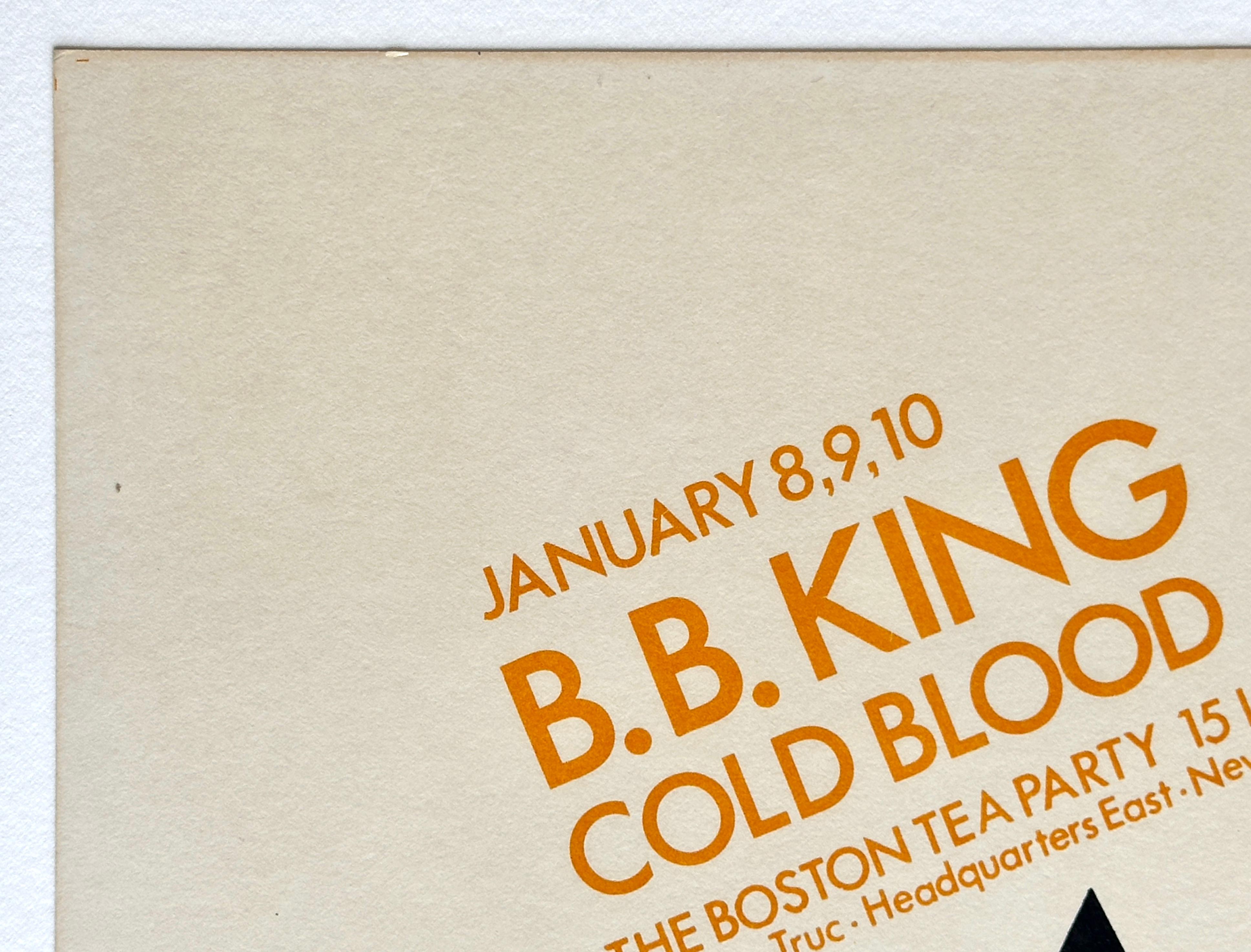 American B.B. King Original Concert Poster for the Boston Tea Party, Boston, 1970 For Sale